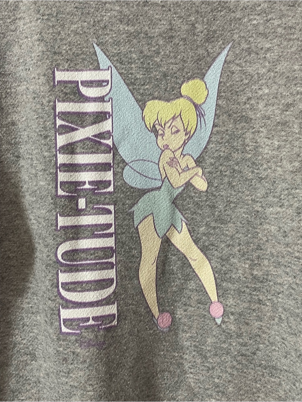 Disney Tinker Bell Sweatshirt Youth Size Large Crewneck Pullover Fairy Graphic